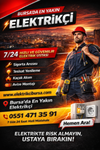 Bursa’da En Yakın Elektrikçi | 7/24 Acil Elektrik Ustası 0551 471 35 91 bursa en yakın elektrikçi